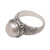 Handmade 925 Sterling Silver Cultured Pearl Cocktail Ring 'Moonlight Glyph'