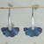 Titanium and Sterling Silver Drop Earrings from Mexico 'Blue Betta'