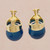 18k Gold-Plated Azure Agate Drop Earrings from Brazil 'Azure Acorn'