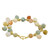 18K Gold Plated Jade Quartz Link Bracelet with Hook Clasp 'Sweet Jade'