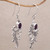 Amethyst and Sterling Silver Dangle Earrings from Bali 'By the Wind'