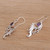 Amethyst and Sterling Silver Dangle Earrings from Bali 'By the Wind'