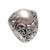Cultured Mabe Pearl and Sterling Silver Lotus Cocktail Ring 'Lotus Moonlight'