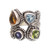 Multi-Gemstone and Sterling Silver Cocktail Ring from Bali 'Temple Quarter'