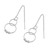 Sterling Silver Cascading Circles Threader Earrings 'Cascading Circles'