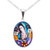 Virgin of Guadalupe Natural Flower and Silver Chain Necklace 'Flowers for Guadalupe'