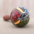 Turtle-Theme Mahogany and Coconut Shell Maraca from Bali 'Turtle Rhythm'