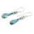 Handcrafted Glass Dangle Earrings from Costa Rica 'Crystalline Summer'