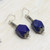Lapis lazuli dangle earrings 'Blue Goddess'