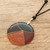 Multicolor Art Glass Pendant Necklace from Costa Rica 'Dawn Eclipse'