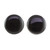 Black Art Glass Circle Button Earrings from Costa Rica 'Evening Pools'