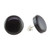 Black Art Glass Circle Button Earrings from Costa Rica 'Evening Pools'