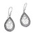 Sterling Silver Balinese Tendrils Tear Drop Dangle Earrings 'Silver Drop'