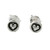 Sterling Silver Circle Frame Petite Heart Stud Earrings 'Little Heart'