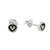 Sterling Silver Circle Frame Petite Heart Stud Earrings 'Little Heart'