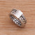 Sterling Silver Unisex Band Ring Handcrafted in Bali 'Basilisk Charm'