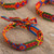 Colorful Handwoven Cotton Wristband Bracelets Set of 3 'Colorful Concoction'
