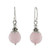 Handcrafted Rose Quartz and Sterling Silver Dangle Earrings 'Candy Cloud'