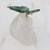 Serpentinite Butterfly Figurine on Quartz Mountain Peak Base 'Gentle Repose'