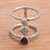 Bali Amethyst and Blue Topaz Multi-Stone Silver Ring 'Lolly'