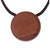 Recycled Hualtaco Wood and Chrysocolla Pendant Necklace 'Pebble Pool'