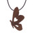 Butterfly Pendant Necklace with Recycled Wood from Peru 'Free to Fly'