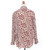 Men's Brick Red on Pale Yellow Print Rayon Long Sleeve Shirt 'Parang Style'