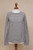Light Grey Baby Alpaca Long-Sleeve Pullover Knit Sweater 'Airy'