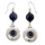 Lapis lazuli dangle earrings 'Royal Moonlight'