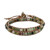 Multi-Colored Agate and Glass Beaded Leaf Wrap Bracelet 'Umber Dream'