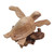 Hand-Carved Ocean Turtle Jempinis Wood Tree Sculpture 'Turtle Current'