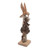 Hand-Carved Flying Hummingbird Jempinis Wood Sculpture 'Hummingbird Flight'