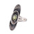 Sterling Silver Oval Faceted Green Peridot Cocktail Ring 'Oval Fantasy'