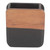 Hand Carved Ebony Wood Rounded Rectangle Pencil Holder 'Modern Nature'