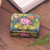 Handcrafted Mini Jewelry Box with Floral Motif 'Lily Pond'