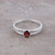 Natural Garnet Solitaire Ring from India 'Fiery Solitaire'