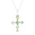 Peridot and Composite Turquoise Cross Pendant Necklace 'Verdant Cross'