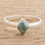 Green Rhombus Jade Single Stone Ring from Guatemala 'Love Rhombus in Green'