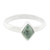 Green Rhombus Jade Single Stone Ring from Guatemala 'Love Rhombus in Green'