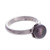 Cultured Pearl Cocktail Ring in Black from Peru 'Black Nascent Flower'