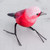 Ceramic Figurine of a Pink Warbler Bird from Guatemala 'Pink Warbler'
