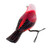 Ceramic Figurine of a Pink Warbler Bird from Guatemala 'Pink Warbler'