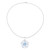 Sterling Silver Larimar Blue Topaz Round Pendant Necklace 'Blue Wheel'