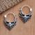 Handmade Sterling Silver Hoop Earrings from Bali 'Fine Blossoms'
