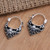 Handmade Sterling Silver Hoop Earrings from Bali 'Fine Blossoms'
