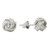 Knot Motif Sterling Silver Stud Earrings from Thailand 'Sweet Knots'