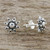 Floral Sterling Silver Stud Earrings from Thailand 'Flower Gleam'