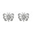Openwork Butterfly Sterling Silver Stud Earrings 'Dotted Butterflies'