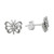 Openwork Butterfly Sterling Silver Stud Earrings 'Dotted Butterflies'