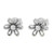 Floral Motif Sterling Silver Stud Earrings from Thailand 'Flower Fancy'